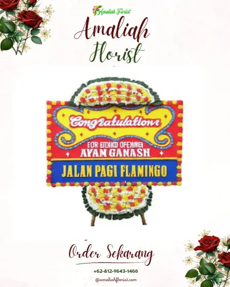Sewa Papan Bunga Gedung Wedding Bojonggede